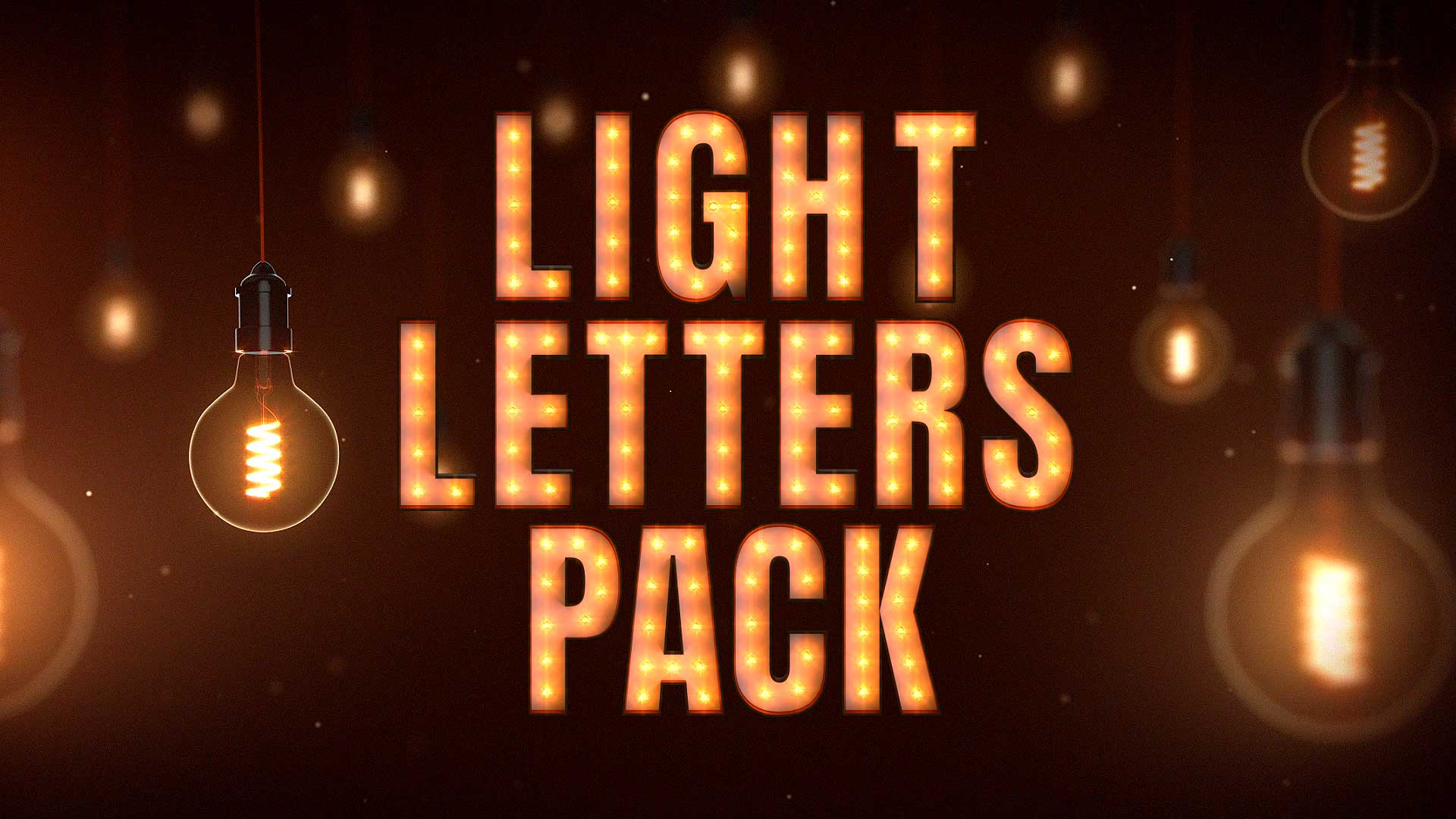 Neon light pack with neon titles and lower thirds