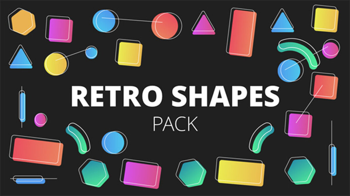 Effects store. Shape Pack. Retro Shape. Shapes Pack after Effects. PNG Shapes Pack.